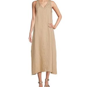 DKNY Linen Maxi Dress in Sandalwood - Size Medium Brand NWT! (New With Tag)